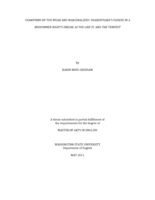 Champions of the weak and marginalized: Shakespeare's fairies in A midsummer night's dream, As you like it, and the tempest