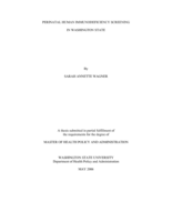 Perinatal human immunodeficiency screening in Washington State