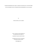 Caregiver prespectives about assistive technology use with their young children with autism spectrum disorders in Saudi Arabia