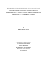 Relationships between weight, HOMA IR, leptin, adiponectin and interleukin-6, before and after a calorie restricted diet intervention, and in a 6-8 month post diet period, in overweight and obese individuals at risk for type 2 diabetes