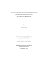 The effects of parental educational expectations of the use of shadow education: the case of SAT preparation