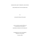 Rumination about stressful life events: measuring post-event rumination