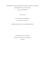 Assessing the association between nursing staffing and nursing home resident quality measures in rural Washington