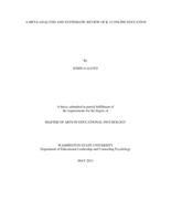 A meta-analysis and systematic review of K-12 online education