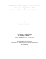 Student understanding of sight distance in geometric design: A beginning line of inquiry to characterize student understanding of transportation engineering