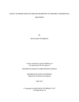 Survey of predictors of exercise promotion in children's residential treatment