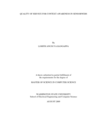 Quality of service for context awareness in sensorwebs