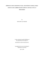 Improving survey response in mail and internet general public surveys using address-based sampling and mail contact procedures