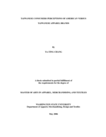 Taiwanese consumers perceptions of American versus Taiwanese apparel brands