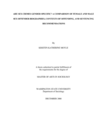 Are sex crimes gender specific?: a comparison of female and male sex offender biographies, contexts of offending, and sentencing recommendations