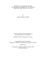 Creating cloth, creating culture: the influence of Japanese textile design on French art deco textiles, 1920-1930