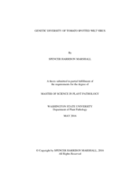 Genetic diversity of Tomato spotted wilt virus