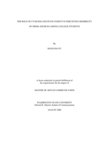 The role of cynicism and involvement in perceived credibility of media sources among college students