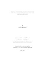 Removal of Escherichia coli from stormwater using mycofiltration