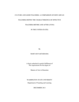Culture and good teachers: a comparison of how Libyan teachers define the characteristics of effective teachers before and after living in the United States