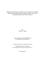 Improving the survivability of agents in a first-person shooter urban combat simulation by incorporating military skills