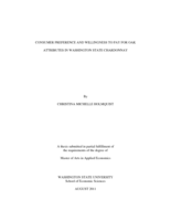 Consumer preference and willingness to pay for oak attributes in Washington State Chardonnay