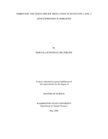Embryonic and tissue-specific regulation of myostatin-1 and -2 gene expression in zebrafish