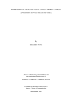 A comparison of visual and verbal content of print cosmetic advertising between the US and China