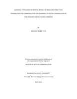 Assessing typologies of mental models in irrigation practices: possibilities for communication and barriers to water conservation in the Spokane-Coeur d'Alene corridor