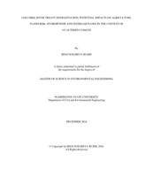 Columbia River treaty renegotiation: potential impacts on agriculture, flood risk, hydropower and instream flows in the context of an altered climate