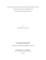 System dynamics simulation of Banks Lake and John W. Keys III pump-generating plant pumped storage operations for wind integration