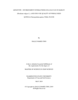Genotype x environment interactions on [beta]-glucan in barley (Hordeum vulgare L.) and end-use quality of whole seed quinoa (Chenopodium quinoa Willd.) flour