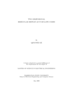 Two dimensional irregular repeat-accumulate codes