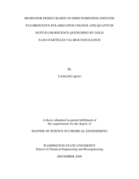 Biosensor design based on immunobinding-induced fluorescence polarization change and quantum dots fluorescence quenching by gold nano-particles via bioconjugation