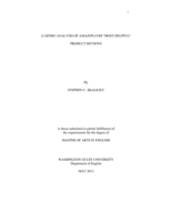 A genre analysis of Amazon.com "most helpful" product reviews