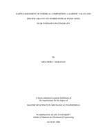 Rapid assessment of chemical composition, calorific value and specific gravity of hybrid poplar wood using near infrared spectroscopy