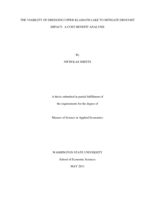 The viability of dredging Upper Klamath Lake to mitigate drought impact: a cost-benefit analysis