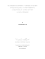 The stable isotopic composition of authigenic and pedogenic minerals from paleosols in Eastern Washington as makers for climatic change in response to Cascade Range barriers