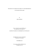 The effects of stereotype threat on the performance of students with ADHD