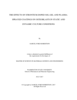 The effects of strontium-doped sol-gel and plasma-sprayed coatings on osteoblasts in static and dynamic culture conditions