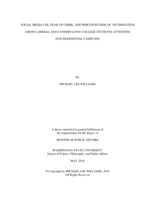 Social media use, fear of crime, and perceived risk of victimization among liberal and conservative college students attending non-residential campuses