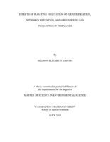 Effects of floating vegetation on denitrification, nitrogen retention, and greenhouse gas production in wetlands