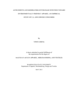 Antecedents and moderators of purchase intention toward environmentally friendly apparel: an empirical study of U.S. and Chinese consumers