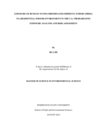 Exposure of humans to polybrominated diphenyl ethers (PBDEs) via residential indoor environment in the U.S.: probabilistic exposure analysis and risk assessment