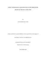 Lithic technological organization in the Three Rivers region of the Maya Lowlands