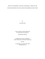 Effects of geometric variation and residual stress on the dynamic response of multilayerd thin membrane structures