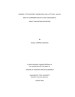 Organic cotton apparel: knowledge level, attitudes, values, and the consideration of future consequences impact on purchase intentions