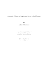 Community colleges and employment growth in rural counties