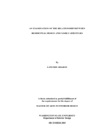 An examination of the relationship between residential design and family lifestyles