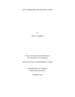 Waste management and behavioral change