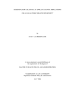 Screening for chlamydia in Spokane County: Implications for a local public health department