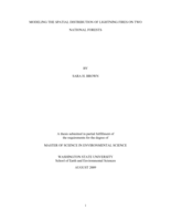Modeling the spatial distribution of lightning fires on two national forests