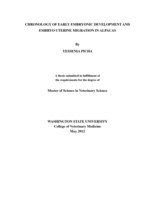 Chronology of early embryonic development and embryo uterine migration in alpacas