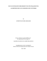 Multi-constrained node-disjoint multipath QoS routing algorithms for status dissemination networks