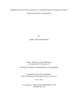 Method for tooltip planning of a non redundant hydraulic robot with joint speed constraints